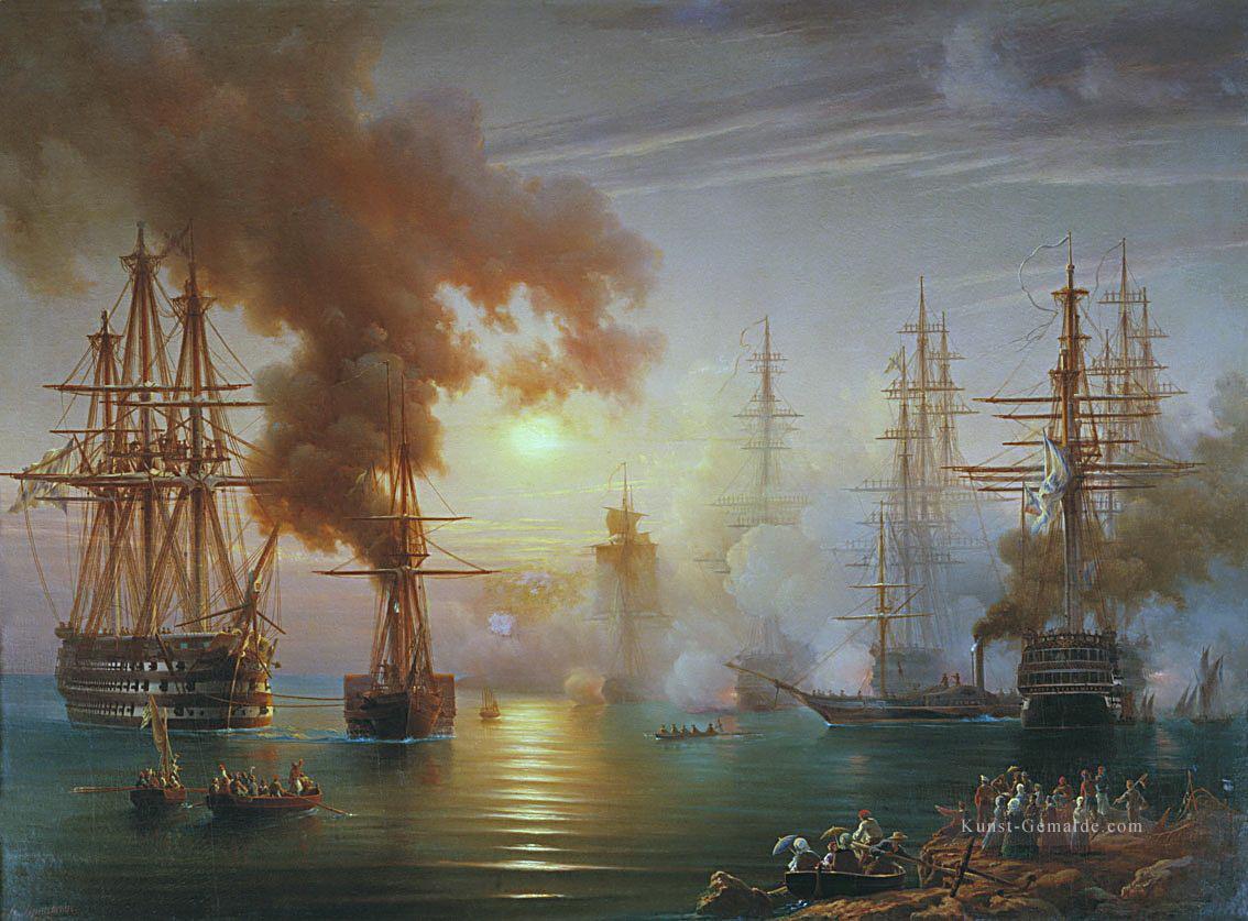 Russische Schwarzmeerflotte nach der Schlacht von Synope 1853 Ölgemälde